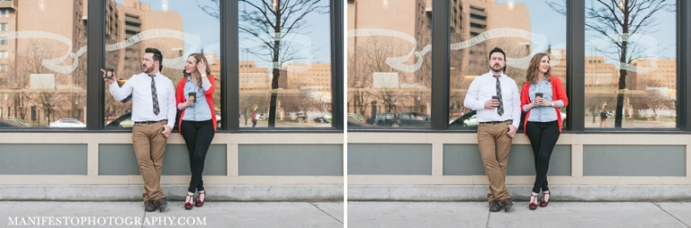 Manifesto Photography | Engagement | Detroit | Great Lakes Coffee